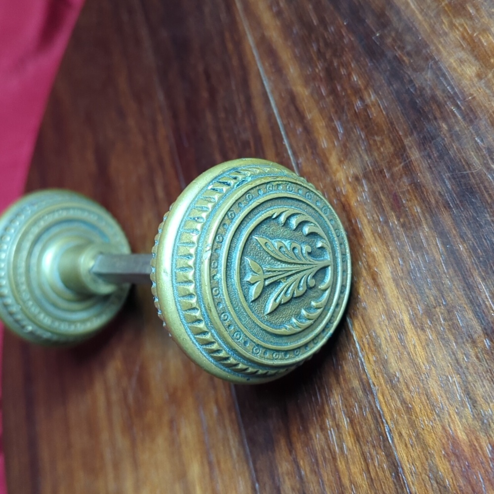 Victorian brass door knob elegant design